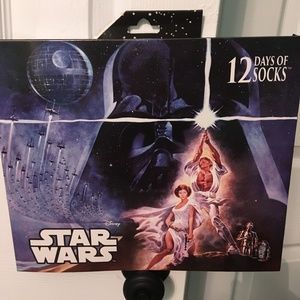 NEW Star Wars box of 12 days of socks ADULT size